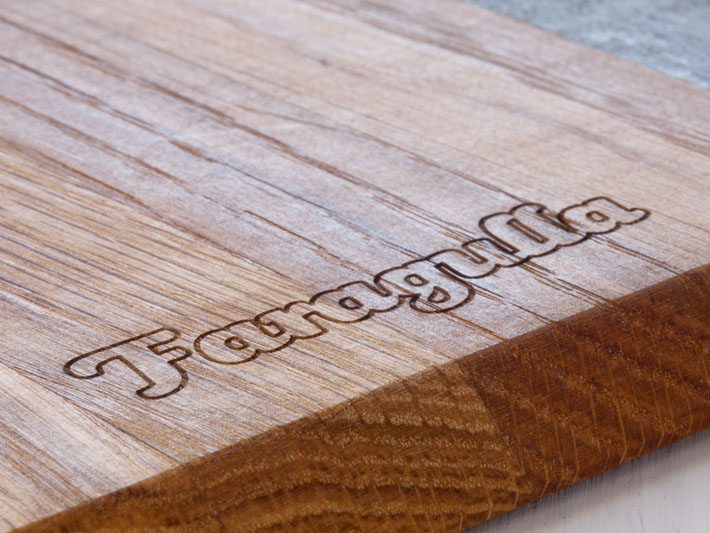 Aplicación en madera Faragulla, productos para los amantes de la comida